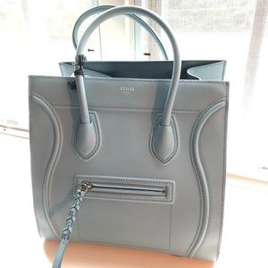 Authentic Celine Phantom Bag in Antique Blue
